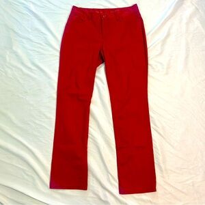 Talbots Red Curvy Straight Pants Size 8p
